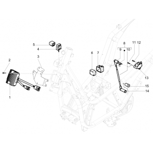 Regulator napięcia - Elektroniczne jednostki sterujące - Cewka zapłonowa HS Piaggio Beverly 350 E3 Sport Touring 2013-2014
