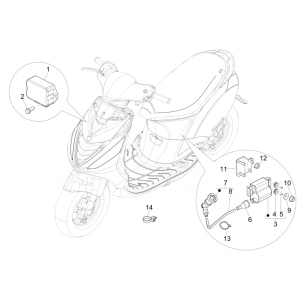 Regulator napięcia - Elektroniczne jednostki sterujące - Cewka zapłonowa HS Piaggio Zip 50 SP 2006-2013