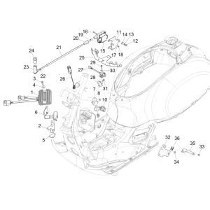 Regulator napięcia - HS Cewka zapłonowa Vespa GTS 250 ie 2005-2016 (bez ABS)