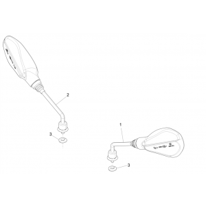 Lusterka Piaggo Zip 4-suwowy (wtrysk euro4 IGET)