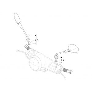 Lusterka Vespa Elettrica 25/KMH SCH E5 2021 (EMEA) 