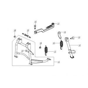standardowy kick Kymco People S 4-suwowy wiśnia czerwony