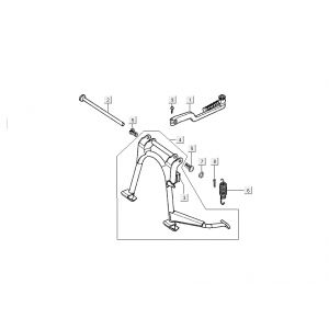 standardowy kick Kymco Super9 ac o.m 2-suwowy matowy czarny czerwony