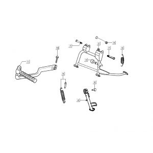 kickstarter standardowy Kymco Sento 4-suwowy Czerwony