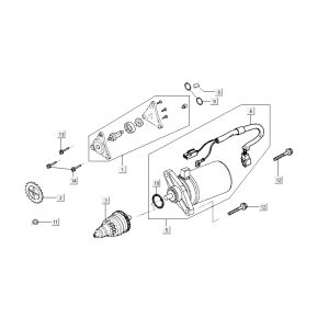 rozrusznik pompy olejowej Kymco Sento 4-suwowy Spring White
