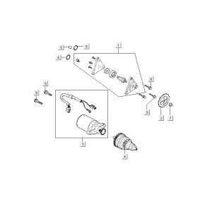 Starter Kymco Agility 10' 4-suwowy ciemnoszary