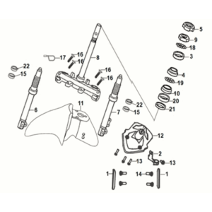 Steering stem - front cushion Sym Jet 14 125I LC E5 2021-2024