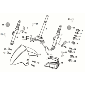 Steering stem - Front Cushion  Sym Orbit III 125i E5 Grey (GY-430C)