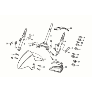 Głos kierowniczy - poduszka przednia Sym Orbit III 50 E5 Dutch White (WH-006)