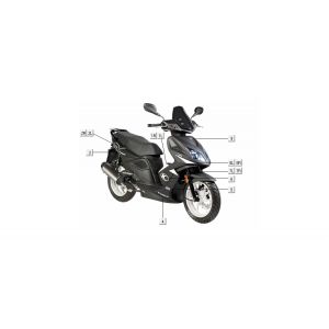 naklejki emblematy Kymco Super8 4-suwowy z 2009 Niebieski
