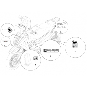 Naklejki i naklejki Piaggio Beverly 350 E3 Sport Touring 2013-2014