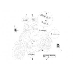 Naklejki i naklejki Piaggio Beverly 500 E3 2007-2012