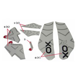 Naklejki Generic Xor żółte 2009 2-suwowe