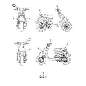 Naklejki 2-suwowe Yamaha Bw