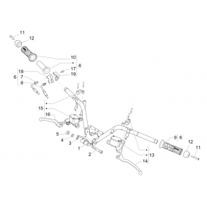 Kierownica - Pompy Hamulcowe Piaggio MP3 500 LT Business 2014-2016