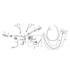 Lusterka kierownicy Sachs 49er 4-suwowe