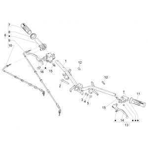 Kierownica - Pompa hamulcowa Piaggio Liberty 125 4-suwowy 3V IE ABS (IGET Euro 5)