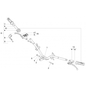 Kierownica - Piaggio Fly 125 4-suwowe pompy hamulcowe 3V IE E3