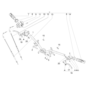 Kierownica - Piaggio Liberty 50 4-suwowe pompy hamulcowe (IGET Euro 5)