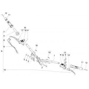 Kierownica - pompa hamulcowa Piaggio Beverly 300 IE ABS E4 2016 - 2020 (EMEA)