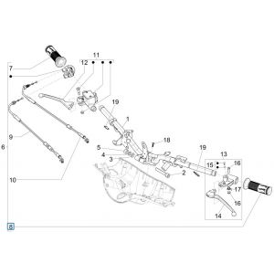 Kierownica Pompy Hamulcowe Vespa Primavera 125 4T 3V IE ABS