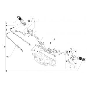 Kierownica Pompy Hamulcowe Vespa Sprint 125 4T 3SP IE ABS