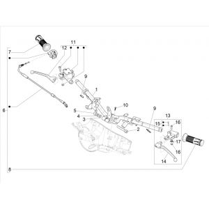 Kierownica Vespa Primavera 4-suwowy 3V (wtrysk euro5 IGET) 