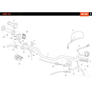 Części kierownicy- Lusterka Rieju MRT enduro niebieski 2010 2-suwowy