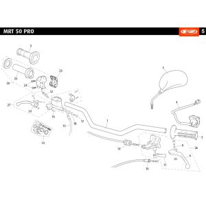 Części kierownicze - Lusterka Rieju MRT pro enduro zielony 2010 2-suwowy