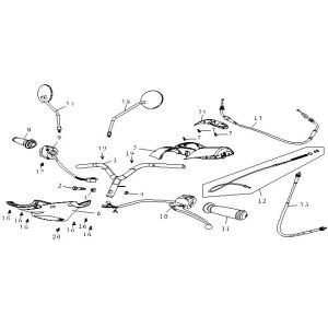 Części kierownicze AGM Fashion niebieskie