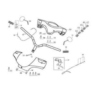 Części kierownicy Chiny Zip mat antracyt Euro4