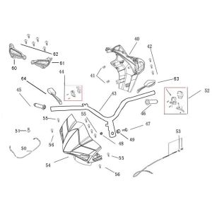 Części kierownicze China R8 płaski matowy antracyt