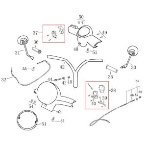 Części kierownicy Edwards Tomorrow Riva II ciemnoniebieskie