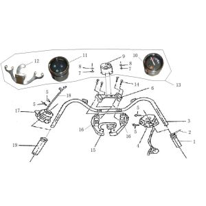 Części kierownicze Iva Roma niebieski krem