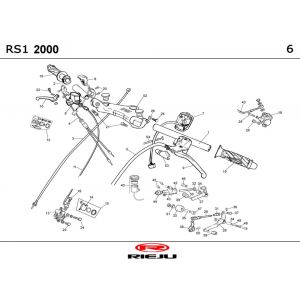 Części kierownicze Rieju RS1 szary matowy 2002 2-suwowy