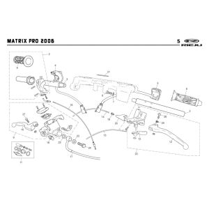 Części kierownicze Rieju Rs2 pro czarny 2009 2-suwowy