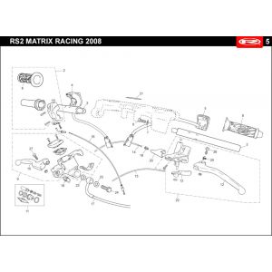 Części kierownicze Rieju Rs2 racing niebieski 2010 2-suwowy