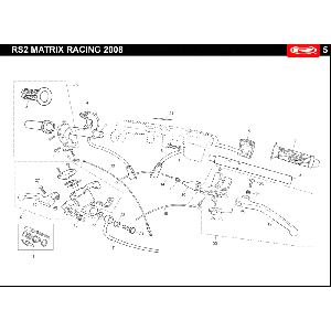 Części kierownicze Rieju Rs2 racing czarny 2010 2-suwowy