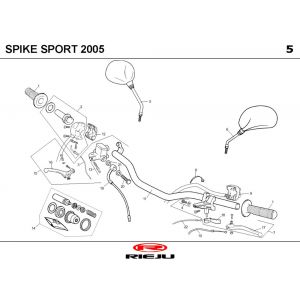 Części kierownicze Rieju Spike żółty 2007 2-suwowy