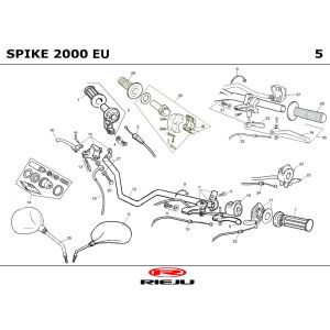 Części kierownicze Rieju Spike sport szary 2002 2-suwowy