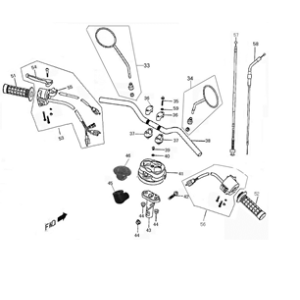 Części kierownicze Rover Fun mat antracyt