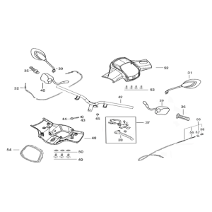 Części kierownicy Znen Revival czerwone białe