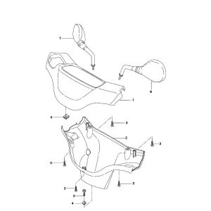 Bagażnik kierowniczy - Lusterka Yamaha Bw 2-suwowy