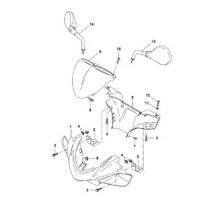 Bagażnik kierowniczy Yamaha Aerox 2-suwowy