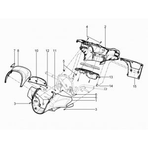 Piaggio Beverly 300 IE ABS E4 2016 - 2020 osłona kierownicy (EMEA)