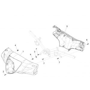Liberty 125 IGET 4T 3V IE E4 ABS osłona kierownicy 2015 - 2019 (EMEA)