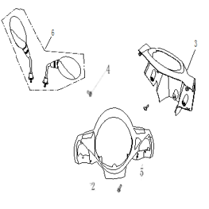 Czapki kierownicy - Lusterka China Ape50 brązowy