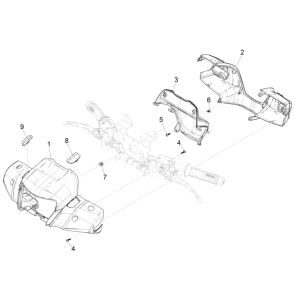 Oslony Kierownicy Piaggio Medley 125 ABS E5 2021-2022 (EMEA)