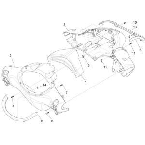 Wheelhouse Piaggio New Fly 4-suwowy 2-zaworowy biały 566