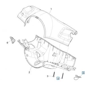 Pokrywy kierownicy Vespa Primavera 125 4T 3S IE ABS 